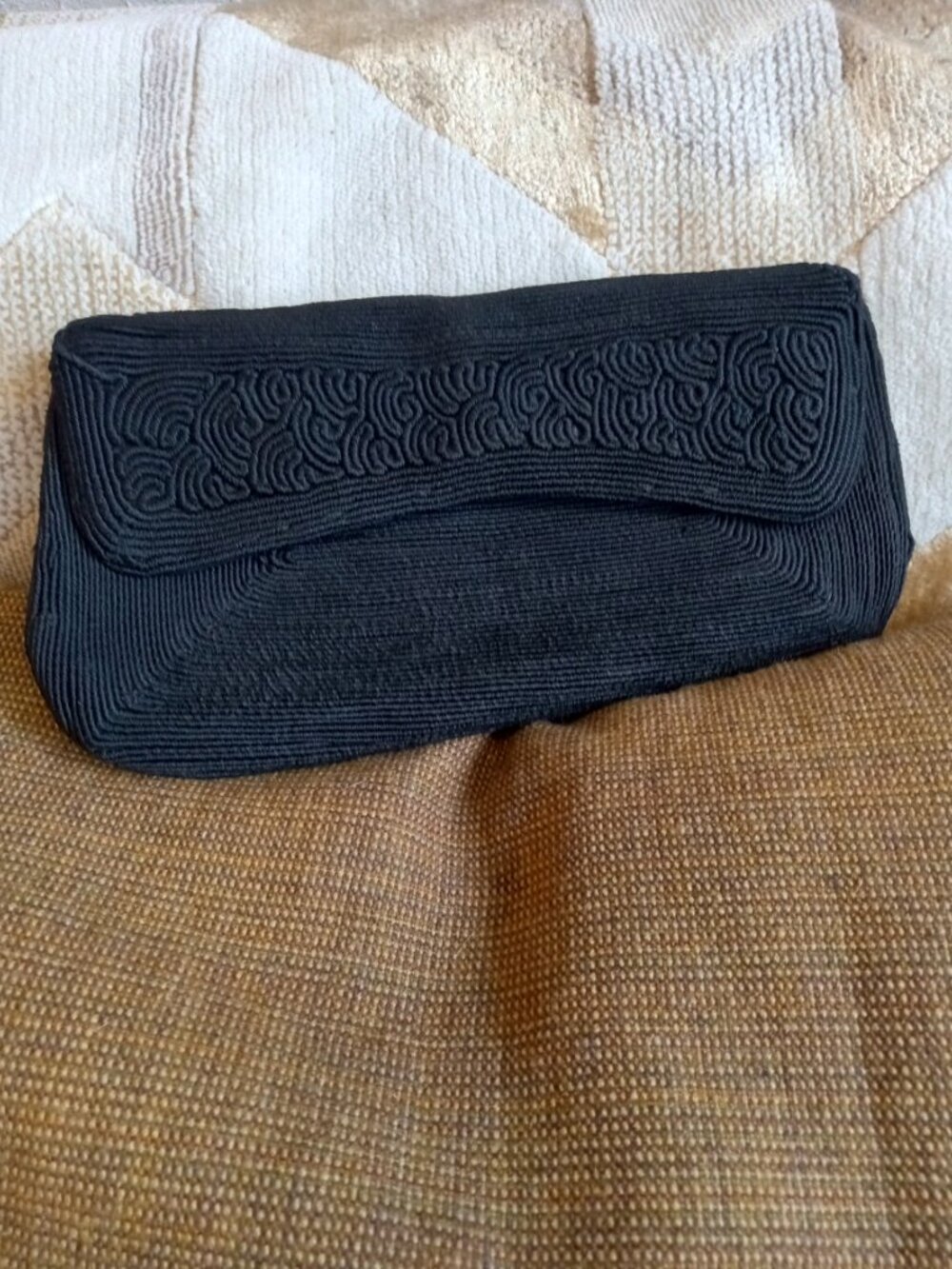 1940's Genuine Corde Bag Small Black Petite Clutch
